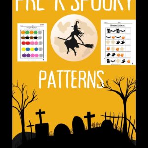 PreK-1st Grade Spooky Fun Halloween Patterns Coloring page and Worksheets