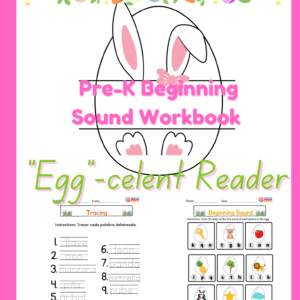 Pre-K Reading Bilingual Workbook: Easter Beginning Sound