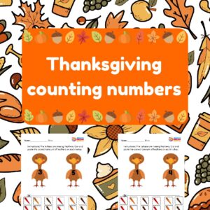 Thanksgiving Counting Numbers Worksheet