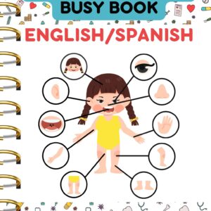 1st Grade Cursive Writing English/Spanish Human Body/El Cuerpo Vocabulary Busy Book