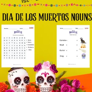 1st - 2nd grade Día de los Muertos Nouns worksheet