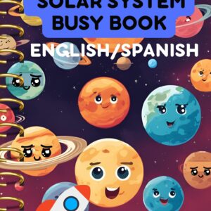 English/Spanish Solar System Tracing and Coloring Book for Kids | Learn Spanish Solar System for Kids |Outer Space PDF Planet Learning