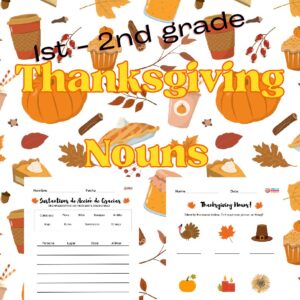 1st - 2nd grade Thanksgiving Nouns Worksheet